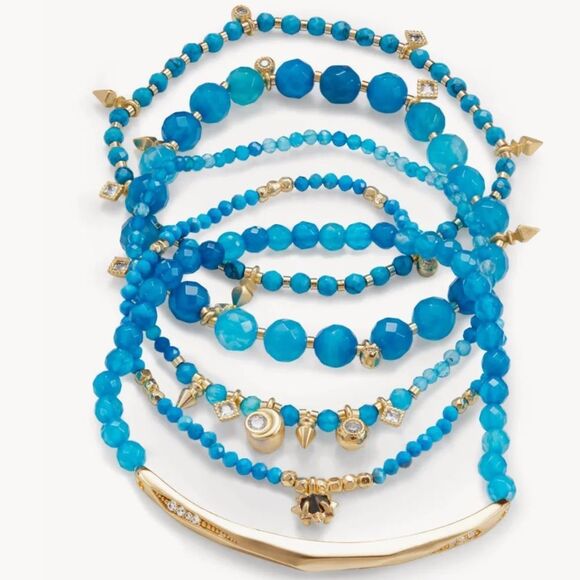Kendra Scott Jewelry - NWT Kendra Scott Supak Beaded Bracelet Set in Gold